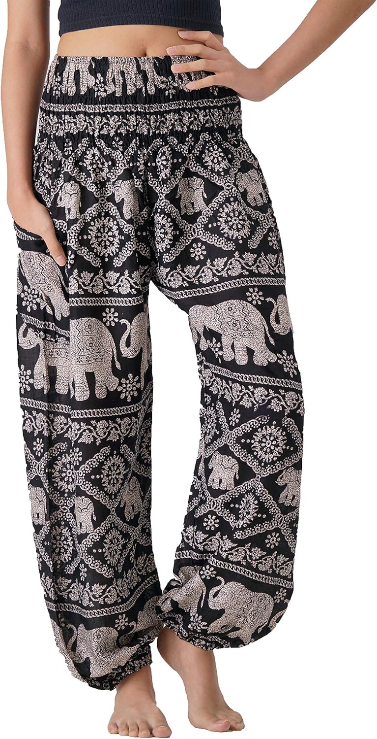 B BANGKOK PANTS Harem Pants Women Yoga Boho Clothes with Pockets